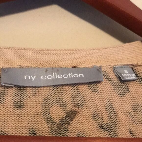 ny collection Leopard & Floral Print Cardigan - SM - Picture 8 of 12